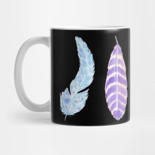 Watercolor feathers pack - set of 3 colorful featrhers Mug